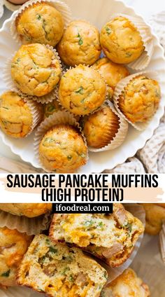 sausage pancake muffins with high protein are the perfect breakfast or brunch treat