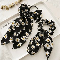 Great Shopping Daisy Floral Bow Scrunchies Hair Band Elastic Hair Ties Rope Ponytail Scarf US, Women's Accessories Felt Hair Accessories, Diy Hair Scrunchies, Diy Hair Accessories Ribbon, Scrunchies Diy, Diy Headband, Elastic Hair Ties, Diy Hair Bows, Elastic Hair Bands, Diy Couture