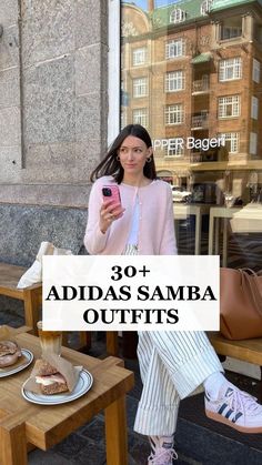 Check out 30 Adidas Samba outfits you can't miss on Pinterest right now! From trendy Samba Adidas outfits and chic Adidas Samba looks to pairing them with Skandinavian fashion, there's something for every style. Try a casual Samba outfit with baggy jeans or go for a cozy fall outfit with a cardigan. Explore winter outfit ideas, like a black jeans women outfit or stylish outfits with a white cardigan. Perfect inspo for back to school and beyond!