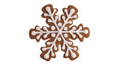 a brown and white snowflake on a white background