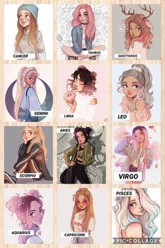 the zodiac sign for girls with different hair colors