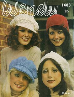 1960s/1970s Hats Caps knitting and crochet pattern This is the PDF for this vintage knitting and crochet pattern Knitted Beret,Knitted cap with peak,Crochet cap with peak,Crochet pull on cap Vintage Crochet Cap Hat, Retro Crochet Hat For Winter, Retro Winter Crochet Hat, Retro Crochet Cap Hat, Vintage Crochet Winter Hat, Retro Crochet Cap, 70s Hats, Aran Hat, Funky Hats