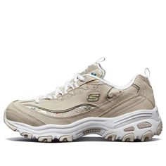 (WMNS) Skechers D Lites Low-Top Daddy Shoes Grey/Brown 13082-TPE (SNKR/Retro/Low Top/Women's/Dad Shoes) Skechers D'lites, Sketchers Shoes, Skechers D Lites, Limited Edition Sneakers, Shoes Grey, Chunky Shoes, Dad Shoes, Shoe Show, Chunky Sneakers