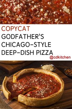 the cover of copycat's gofafather's chicago style deep - dish pizza