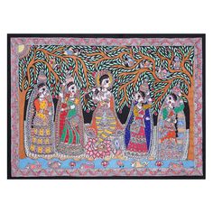 Aarti Thali, Mithila Painting, Diy Wall Painting, Dark Art Drawings, Folk Art Painting