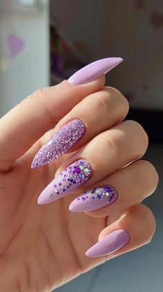 Purple Gel X Nails, Light Purple Nail Art, Nail Purple, Purple Nail Art Designs, Light Purple Nails, Molde F1, Purple Nail Art, Nails Purple, Purple Nail Designs