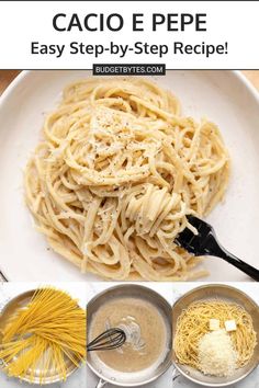 Simple Pastas Recipes, Recipes With Cavatelli Pasta, Caccio And Peppe, Caico De Pepp, Capellini Pasta Recipes, Cavatappi Pasta Recipes, Budget Bytes, Pepper Pasta