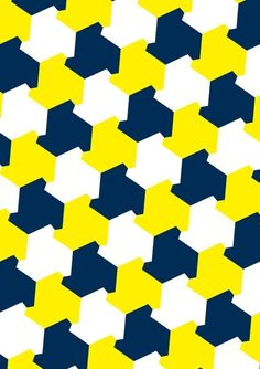 an abstract pattern with yellow and blue colors