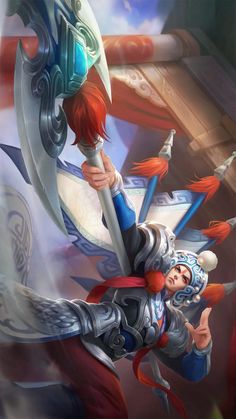 Zilong Epic, Ban Ban, Splash Art, Mobile Legend, Bang Bang, Mobile Legends, Desktop Wallpaper, Hoodies Men, Paint