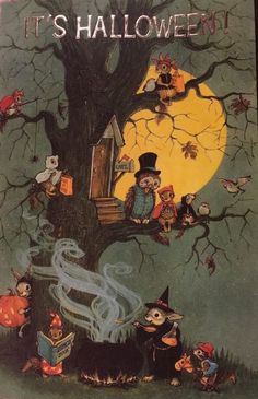 an old children's halloween book with the title it's halloween