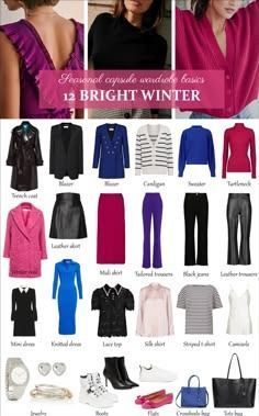 Clear Winter Palette, Bright Winter Color Palette, Deep Winter Palette Outfits, Color Analysis Winter, Bright Winter Outfits, True Winter Color Palette, Cool Winter Color Palette, Deep Winter Palette, Winter Bright