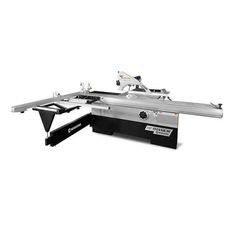 a table sawing machine sitting on top of a white surface with the blades down