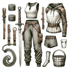 an image of a set of clothing and accessories for people to play in the video game