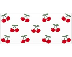 a white background with red cherries on it