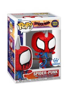 the spider - punk pop vinyl figure is in its box