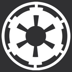 a white star wars symbol on a black background