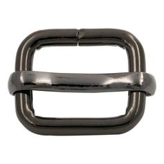 a metal buckle on a white background