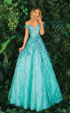 Clarisse 810290 Mint Haute Couture, Floral Lace Prom Dress, Mint Prom Dress, Sequin Ball Gown, 2024 Prom, Stunning Prom Dresses, Lace Prom Dress, Designer Prom Dresses, Sequin Gown