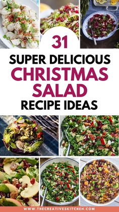 some delicious christmas salads that are ready to be eaten in the oven or on the table