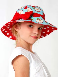 HAT - Reversible Hat Sewing Pattern - Baby, Child, Adult Sizes - UNISEX Sunhat Pattern, Baby Hat Sewing Pattern, Girls Hat Pattern, Kids Hats Patterns, Hat Sewing Pattern, Hat Sewing, Sewing Hats, Girls Things, Hat Diy