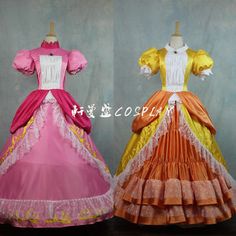 Kawaii, Super Mario Princess Daisy, Daisy And Peach, Princess Daisy Costume, Mario Princess Daisy, Princess Peach Dress, Daisy Costume, Princess Peach Costume, Mario Cosplay