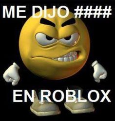 an emo smiley face with the caption me dijo en roblox