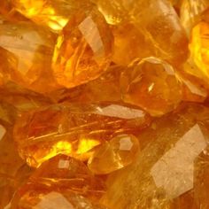 close up view of yellow crystals