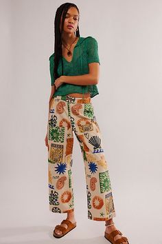 Wide Leg Pants Aesthetic, Pants Aesthetic, Bohemian Pants, Streetwear Pants, Printed Wide Leg Pants, Long Trousers, Boho Women, Aesthetic Vintage, Vintage Bohemian