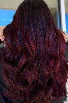 Red Hair Vampire, Red Balayage Hair, Beauty And Cosmetics, Dyed Curly Hair, Red Hair Inspo, Wine Hair, Colored Curly Hair