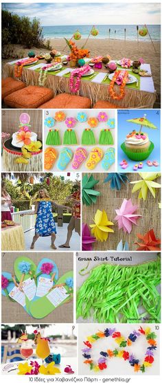 the collage shows different types of paper flowers and other things that can be used to decorate