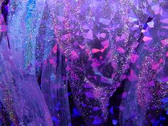 purple and blue art work with lots of glitter