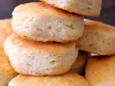 a pile of biscuits stacked on top of each other