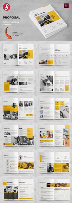 a bunch of yellow and white webpages on top of each other with different colors