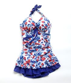 Women Strawberry Swim Dress, Vintage Strawberry Print Halter Swimsuit, Strawberry SwimsuitMaterial:polysterStyle:sweetFeatures:strawberryColor:blueSize(cm):M,L,XL ,2XL 1inch=2.54cmM:bust:70ABC,recommended weight:40kg-50kg&ltp&gtL:bust:75ABC,recommended weight:50kg-57kg&lt/p&gt&ltbr/&gt&ltp&gtXL:bust:80ABC，recommended weight:57kg-64kg&lt/p&gt&ltbr/&gt&ltp&gt2XL:bust:80C90AB，recommended weight:65kg-70kg&lt/p&gt&ltbr/&gt&ltp&gtNote:Due to different measurement methods,there will be 1-3 error(unite: Strawberry Swimsuit, Swimming Dress, Trashy Outfits, Bathing Suit Dress, Halter Swimsuit, Vintage Strawberry, Vintage Swimsuits, Cute Bathing Suits, Pretty Prom Dresses