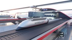 an artist's rendering of the hyperloop train