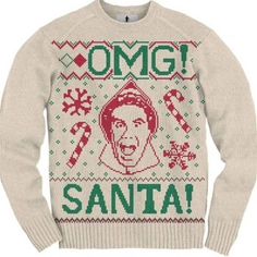 Attack On Titan Hoodie, Santa I Know Him, Elf Sweater, Holiday Knits, Elf Movie, Will Ferrell, Buddy The Elf, Holiday Sweater, A Christmas Story