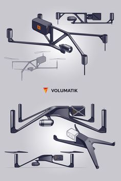 three different views of the same vehicle and its parts, including steering wheel, suspensions,