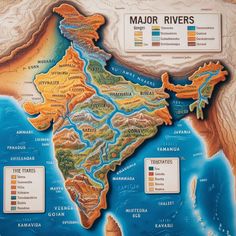 a map of major rivers in india