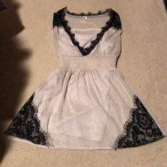 Nwot. The Top Is Made Of A Sheer, Shimmery Beige Material And Has An Attached Camisole Underneath. It Features Black Lace Around The Neckline And At The Bottom Sides. News Studio, Clothes Ideas, Black Tan, Dream Wardrobe, Black And Tan, Black Lace, Dream Closet, The Top, Top Brands