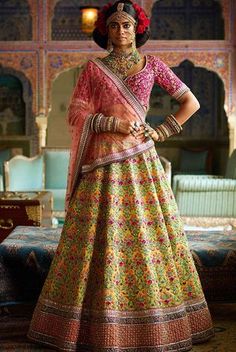 Allure the crown in this yellow wedding sabyasachi designer lehenga is made of Mulberry Silk fabric that has been enhanced with lovely heavy floral embroidery all over with stone embellishments. Prize:-₹4,999.00 Bridal Wedding Outfit, Shaadi Dresses, Sabyasachi Collection, Lehenga Ideas, Women Template, Sabyasachi Mukherjee, Bridesmaid Lehenga