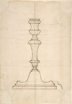 an architectural drawing of a lamp post