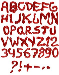 the letters and numbers are drawn with red paint