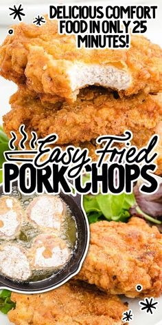 Fried Pork Chops How To Fry Pork Chops In A Skillet, Fried Pork Chop Recipes Boneless, Fried Pork Chops Skillet, Fried Pork Bites, Easy Fried Pork Chops, Fried Boneless Pork Chops, Pork Bellies, Skillet Pork Chop Recipes, Fried Pork Chop Recipes