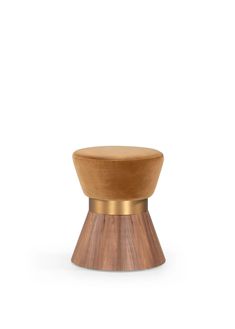 Parikia Stool Vesta Brass Stool, Stool Dimensions, Accent Stools, Office Desk Decor, Ottoman Coffee Table, Hourglass Shape, Ottoman Table, Walnut Veneer, Final Touch