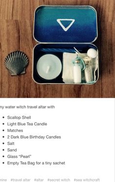 Manifestation Box Diy, Witchcraft Altar Ideas, Water Witch