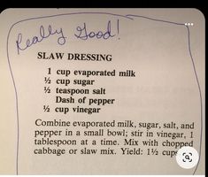 a recipe sheet with instructions on how to use it