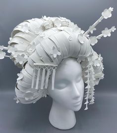 Elevate your look with our custom, lightweight paper wigs, perfect as a standalone statement piece or paired with matching makeup. Choose from a single color or add makeup for a complete transformation. Make a statement with Juliette's Creation!💗 Paper Wig, Paper Wigs, Recycle Fashion, Matching Makeup, Fantasy Hair, Original Character, Unique Hairstyles, Elevate Your Look, Origami Paper