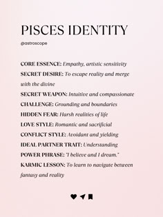 the back cover of pisces identity, which is written in black and white