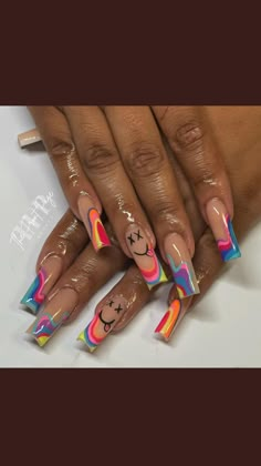 Heatwave Nails, Barbie Nails, Colorful Nail, Glow Nails, Dope Nail Designs