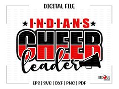 the wild cats cheerleader svg file is shown in red and black with stars